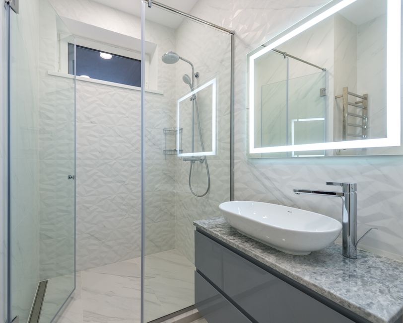 Luxurious walk-in shower installation